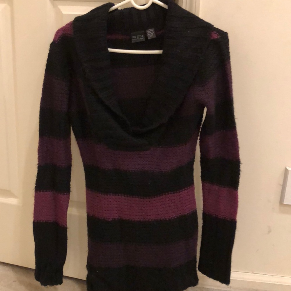 RD style black and purple sweater. Size small